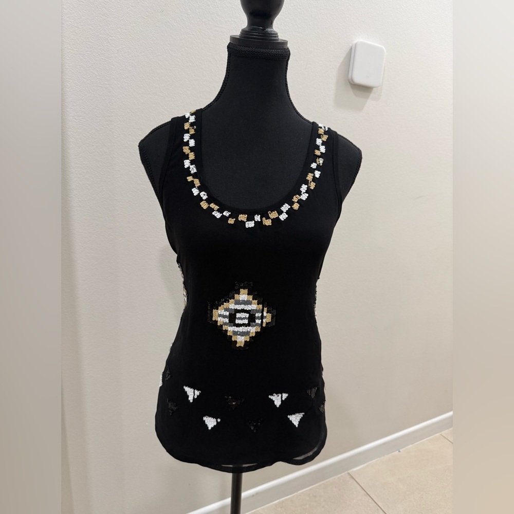 Bar III Black Sheer Blouse - Picture 1 of 3